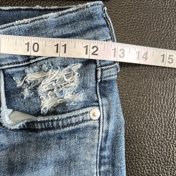AGOLDE Sophie Crop Mid Wash Distressed Jeans Womens Designer Size 26 - Picture 13 of 14